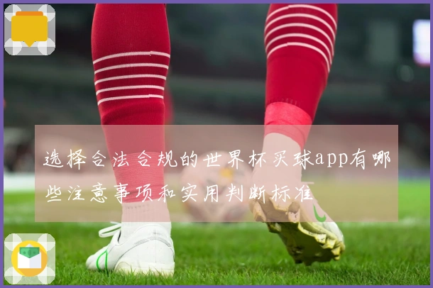 选择合法合规的世界杯买球app有哪些注意事项和实用判断标准